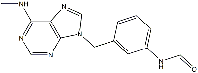 N-[3-[[6-(Methylamino)-9H-purin-9-yl]methyl]phenyl]formamide Struktur