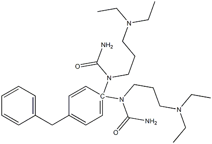 4',4'-Bis(N,N-diethylaminopropylureido)diphenylmethane Struktur