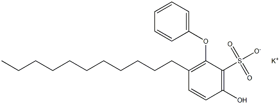 3-Hydroxy-6-undecyl[oxybisbenzene]-2-sulfonic acid potassium salt Struktur