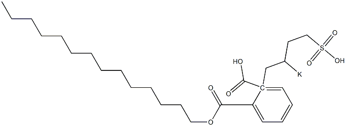 Phthalic acid 1-tetradecyl 2-(2-potassiosulfobutyl) ester Struktur