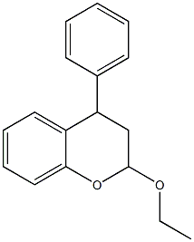 2-Ethoxy-4-phenyl-3,4-dihydro-2H-1-benzopyran Struktur