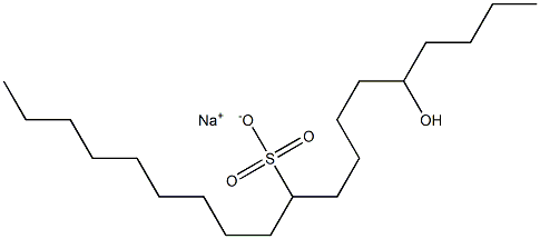 5-Hydroxynonadecane-10-sulfonic acid sodium salt Struktur