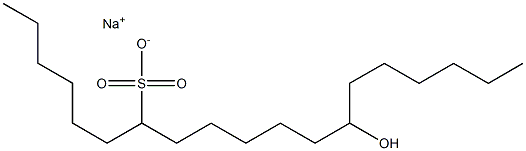 13-Hydroxynonadecane-7-sulfonic acid sodium salt Struktur