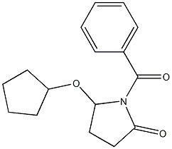 5-(Cyclopentyloxy)-1-[benzoyl]pyrrolidin-2-one Struktur