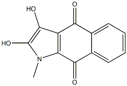 2,3-Dihydroxy-1-methyl-1H-benz[f]indole-4,9-dione Struktur