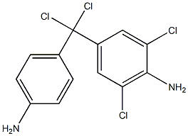 (4-Aminophenyl)(4-amino-3,5-dichlorophenyl)dichloromethane Struktur