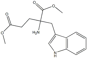 2-Amino-2-(1H-indol-3-ylmethyl)glutaric acid dimethyl ester Struktur