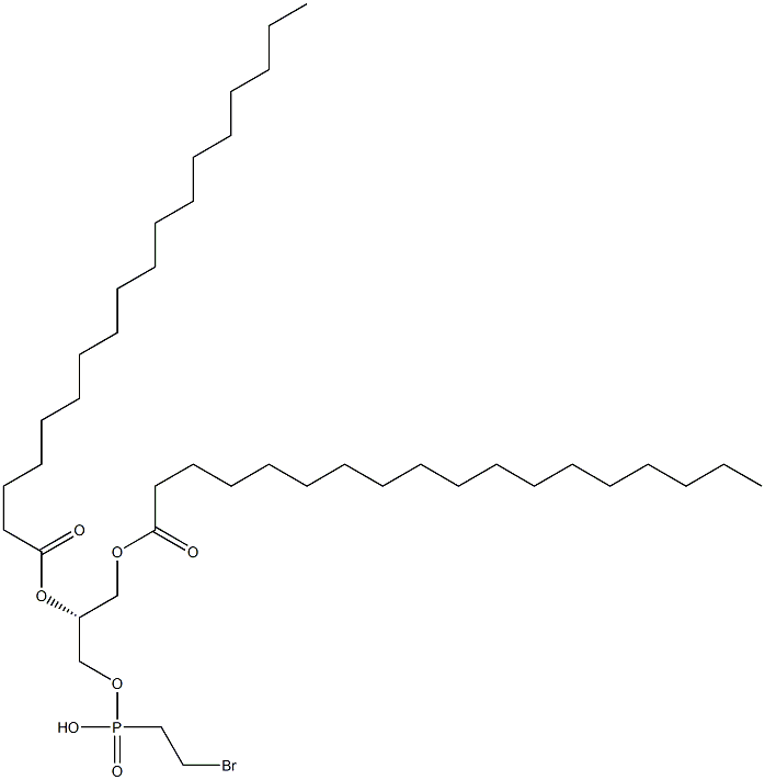 [R,(+)]-1,2,3-Propanetriol 1,2-distearate 3-[(2-bromoethyl) phosphonate] Struktur