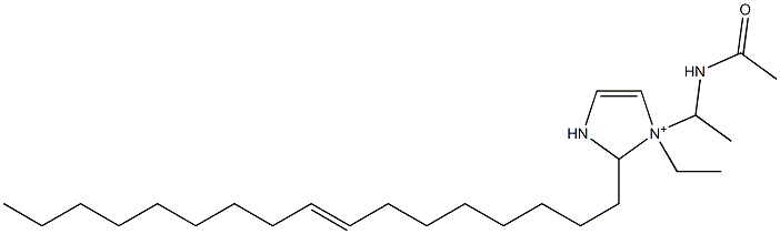 1-[1-(Acetylamino)ethyl]-1-ethyl-2-(8-heptadecenyl)-4-imidazoline-1-ium Struktur