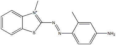 2-[(4-Amino-2-methylphenyl)azo]-3-methylbenzothiazol-3-ium Struktur