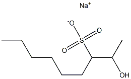 2-Hydroxynonane-3-sulfonic acid sodium salt Struktur