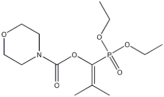 1-(Morpholinocarbonyloxy)-2-methyl-1-propenylphosphonic acid diethyl ester Struktur