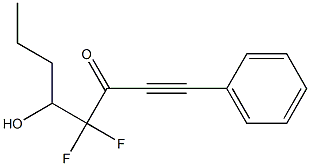 4,4-Difluoro-5-hydroxy-1-phenyl-1-octyn-3-one Struktur