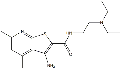 3-Amino-N-[2-(diethylamino)ethyl]-4,6-dimethylthieno[2,3-b]pyridine-2-carboxamide Struktur