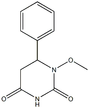 5,6-Dihydro-1-methoxy-6-phenyl-2,4(1H,3H)-pyrimidinedione Struktur