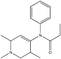 1,2,5-Trimethyl-1,2,5,6-tetrahydro-4-[phenyl(propionyl)amino]pyridine Struktur