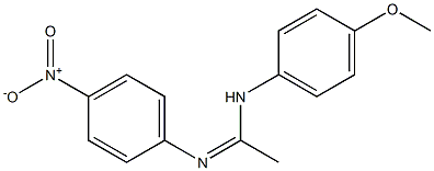 N1-(p-Methoxyphenyl)-N2-(p-nitrophenyl)acetamidine Struktur