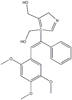 2-[1-Phenyl-2-(2,4,5-trimethoxyphenyl)ethenyl]-4,4(5H)-oxazoledimethanol Struktur