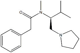 2-(Phenyl)-N-methyl-N-[(S)-2-methyl-1-(1-pyrrolidinylmethyl)propyl]acetamide Struktur