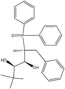 (2S,3S,4R)-2,5,5-Trimethyl-2-(diphenylphosphinyl)-1-phenylhexane-3,4-diol Struktur