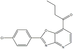 2-(4-Chlorophenyl)-7-butanoyloxazolo[4,5-b]pyridine Struktur