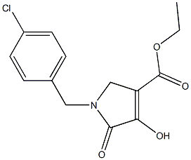 1-(4-Chlorobenzyl)-2,5-dihydro-4-hydroxy-5-oxo-1H-pyrrole-3-carboxylic acid ethyl ester Struktur