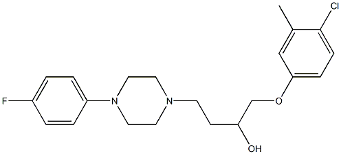 1-(4-Chloro-3-methylphenoxy)-4-[4-[4-fluorophenyl]-1-piperazinyl]-2-butanol Struktur