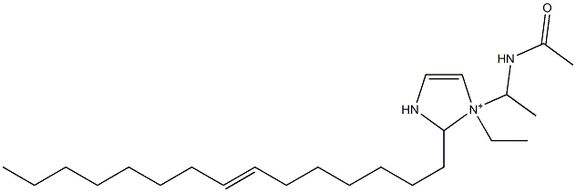 1-[1-(Acetylamino)ethyl]-1-ethyl-2-(7-pentadecenyl)-4-imidazoline-1-ium Struktur