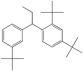 1-(2,4-Di-tert-butylphenyl)-1-(3-tert-butylphenyl)propane Struktur