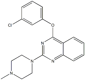 2-[4-Methyl-1-piperazinyl]-4-(3-chlorophenoxy)quinazoline Struktur