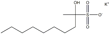 2-Hydroxydecane-2-sulfonic acid potassium salt Struktur