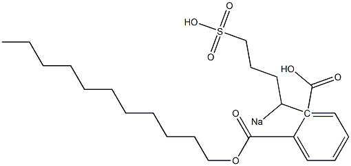 Phthalic acid 1-undecyl 2-(1-sodiosulfobutyl) ester Struktur