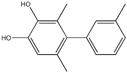 3,5-Dimethyl-4-(3-methylphenyl)benzene-1,2-diol Struktur