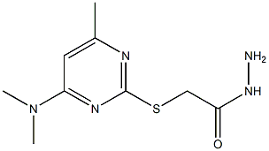 (4-Dimethylamino-6-methyl-2-pyrimidinylthio)acetic acid hydrazide Struktur