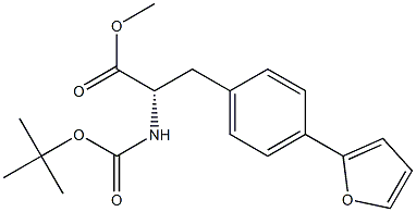 N-(tert-Butoxycarbonyl)-4-(2-furanyl)-L-phenylalanine methyl ester Struktur