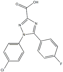 1-(4-Chlorophenyl)-5-(4-fluorophenyl)-1H-1,2,4-triazole-3-carboxylic acid Struktur