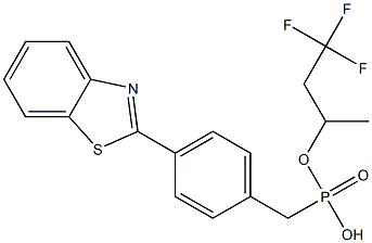 4-(2-Benzothiazolyl)phenylmethylphosphonic acid 2,2,2-trifluoroethylethyl ester Struktur