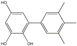 6-(3,4,5-Trimethylphenyl)benzene-1,2,4-triol Struktur