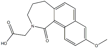 2,3,4,5-Tetrahydro-9-methoxy-1-oxo-1H-naphth[1,2-c]azepine-2-acetic acid Struktur