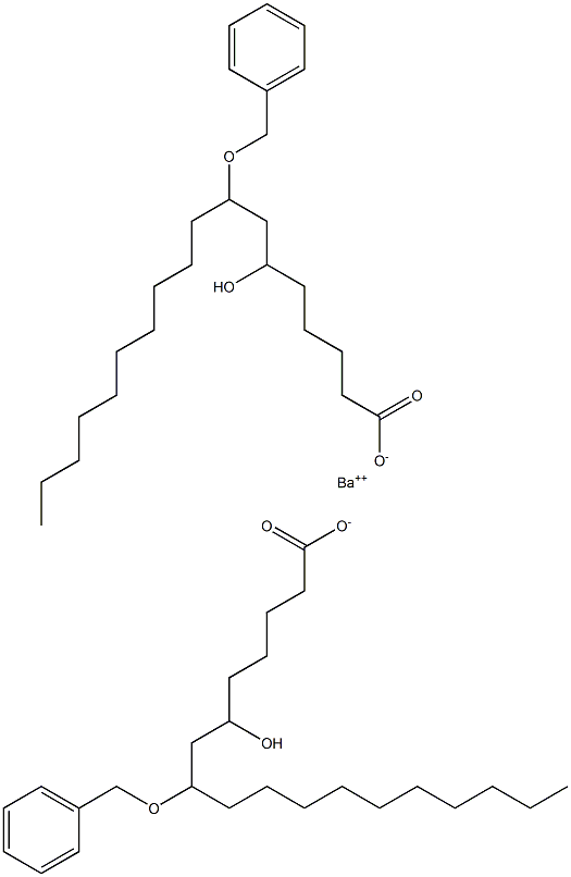 Bis(8-benzyloxy-6-hydroxystearic acid)barium salt Struktur