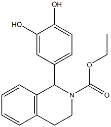 1-(3,4-Dihydroxyphenyl)-1,2,3,4-tetrahydroisoquinoline-2-carboxylic acid ethyl ester Struktur