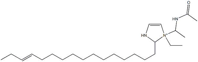 1-[1-(Acetylamino)ethyl]-1-ethyl-2-(13-hexadecenyl)-4-imidazoline-1-ium Struktur