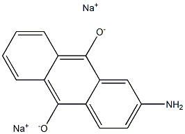 Disodium 2-amino-9,10-anthracenediolate Struktur