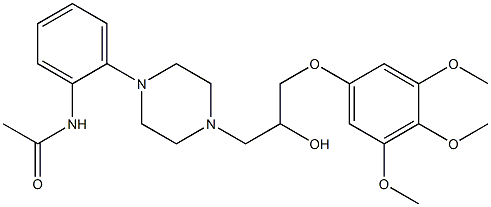 1-(3,4,5-Trimethoxyphenoxy)-3-[4-(2-acetylaminophenyl)-1-piperazinyl]-2-propanol Struktur