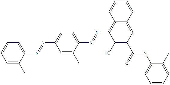 3-Hydroxy-4-[2-methyl-4-(2-methylphenylazo)phenylazo]-N-(2-methylphenyl)-2-naphthamide Struktur