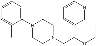 1-[2-Ethoxy-2-(3-pyridinyl)ethyl]-4-(o-tolyl)piperazine Struktur