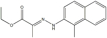 2-[[(1-Methyl-2-naphtyl)amino]imino]propanoic acid ethyl ester Struktur