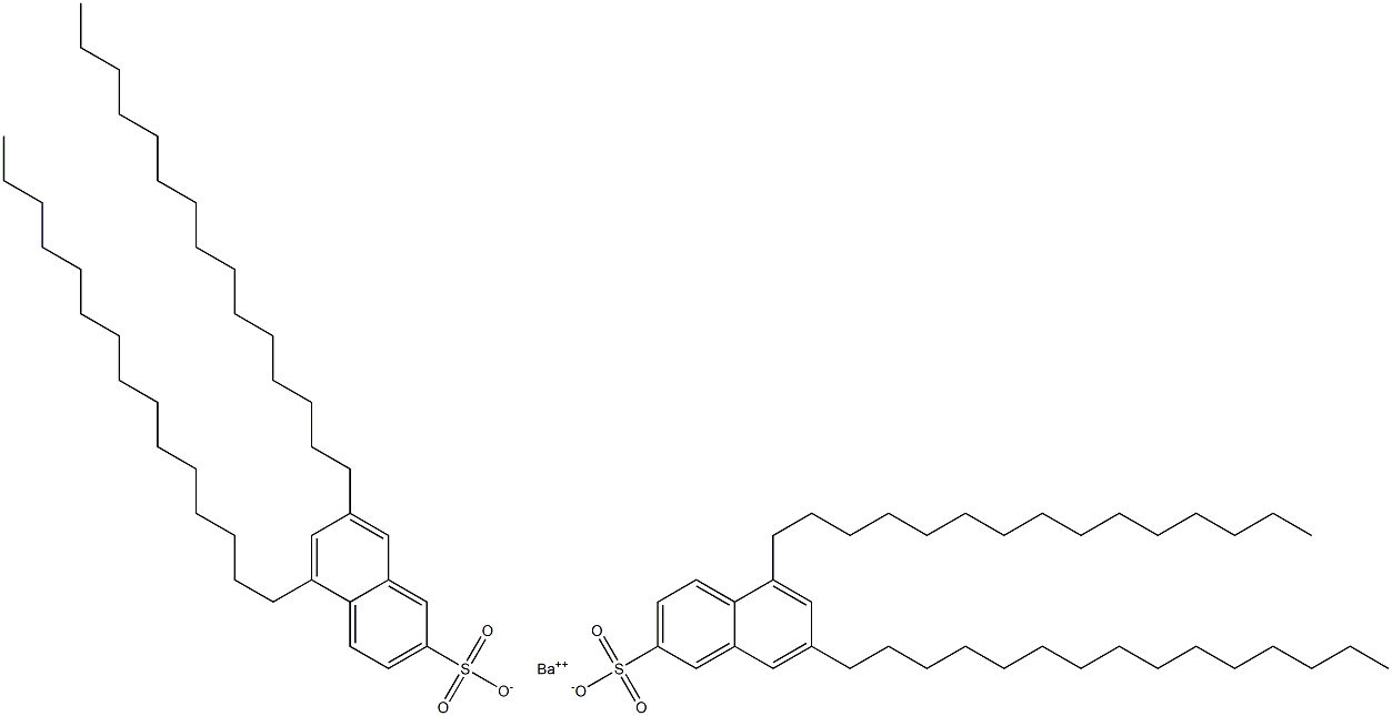 Bis(5,7-dipentadecyl-2-naphthalenesulfonic acid)barium salt Struktur