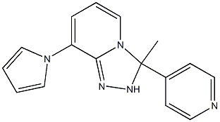 2,3-Dihydro-3-methyl-3-(4-pyridyl)-8-(1H-pyrrol-1-yl)-1,2,4-triazolo[4,3-a]pyridine Struktur