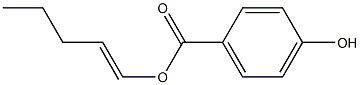 4-Hydroxybenzoic acid 1-pentenyl ester Struktur